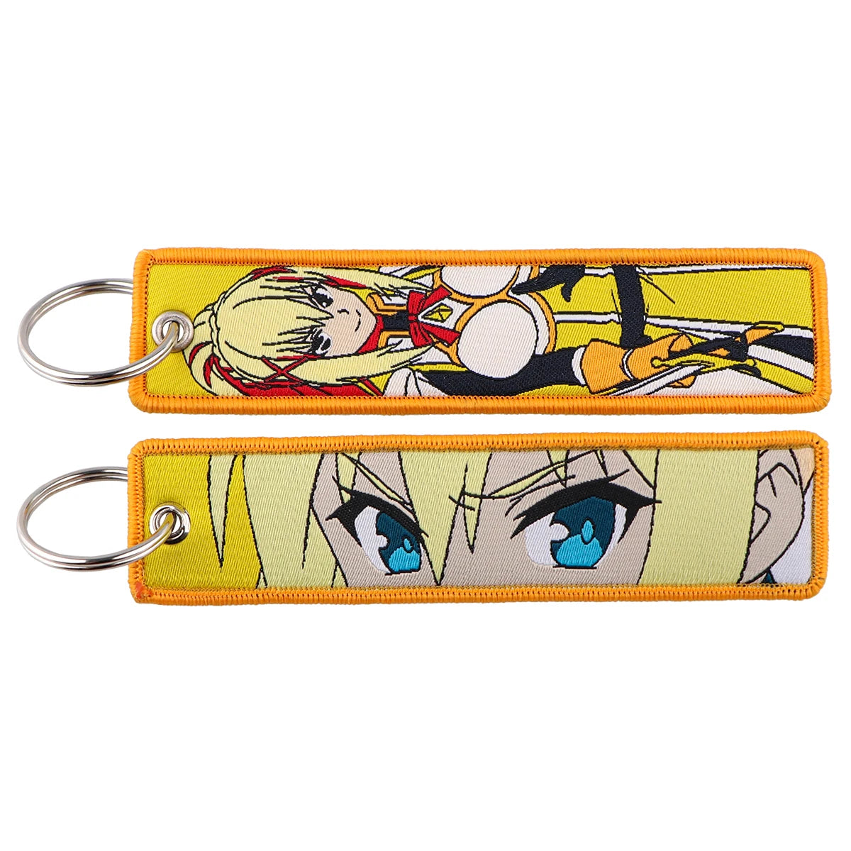 Llavero de anime bordado