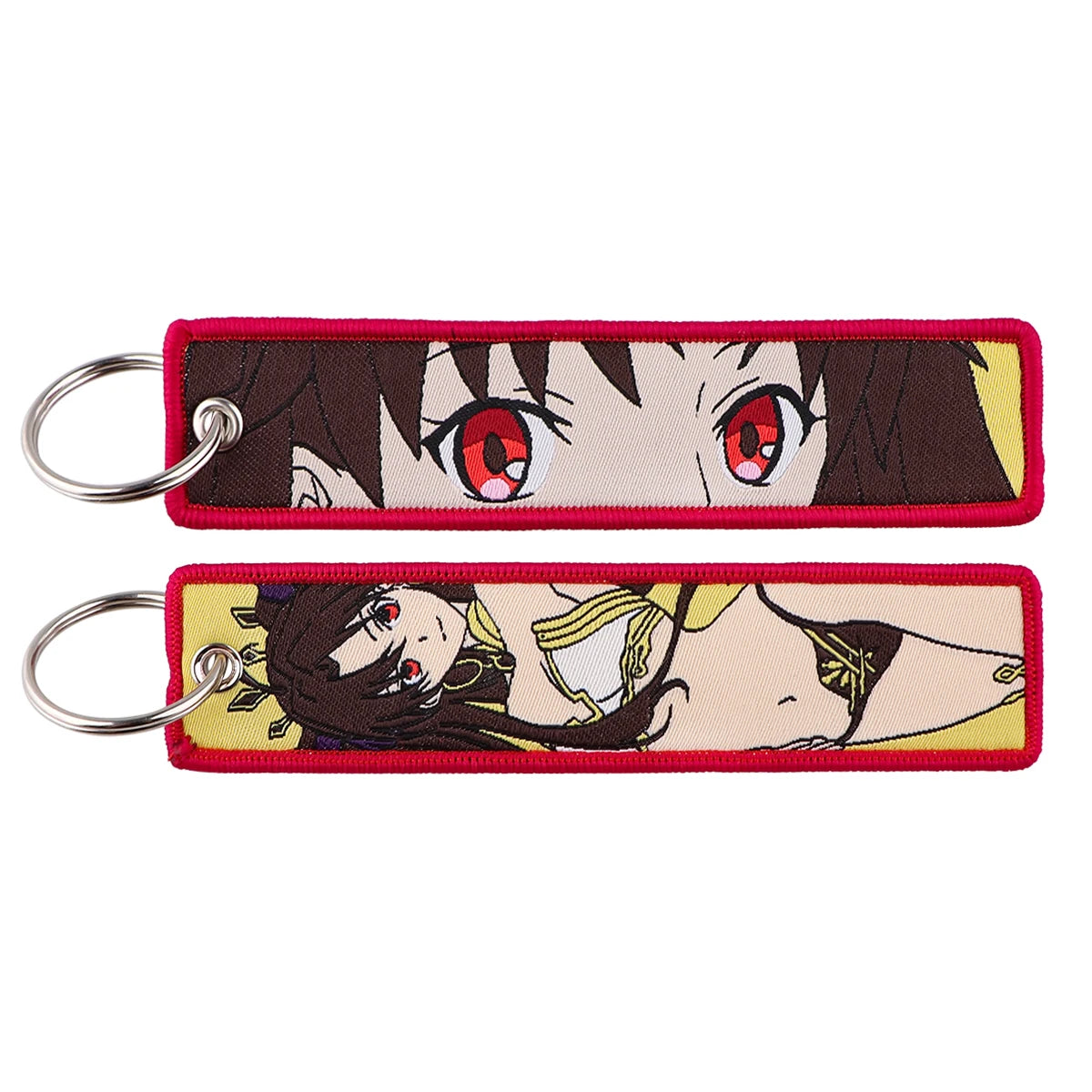 Llavero de anime bordado