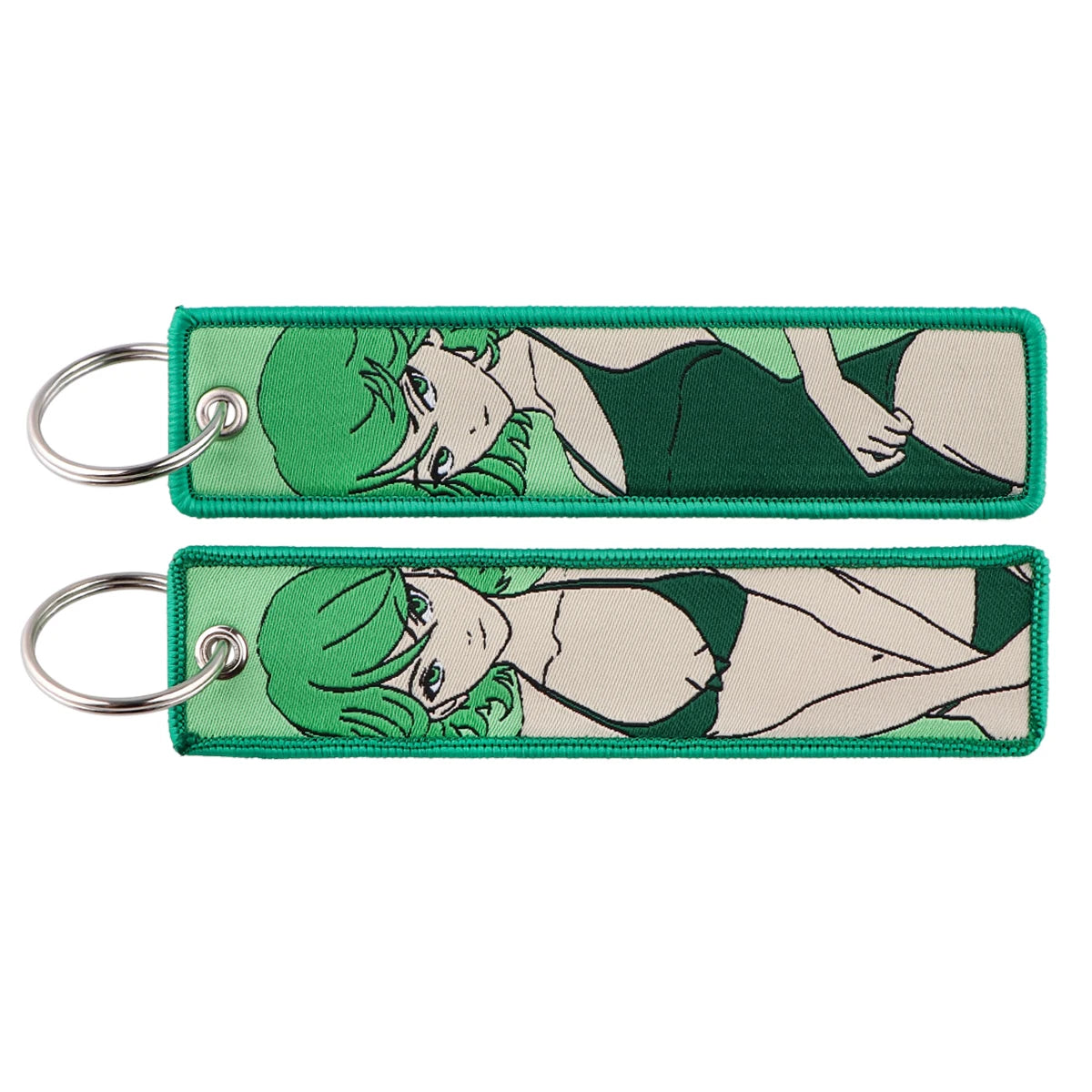 Llavero de anime bordado