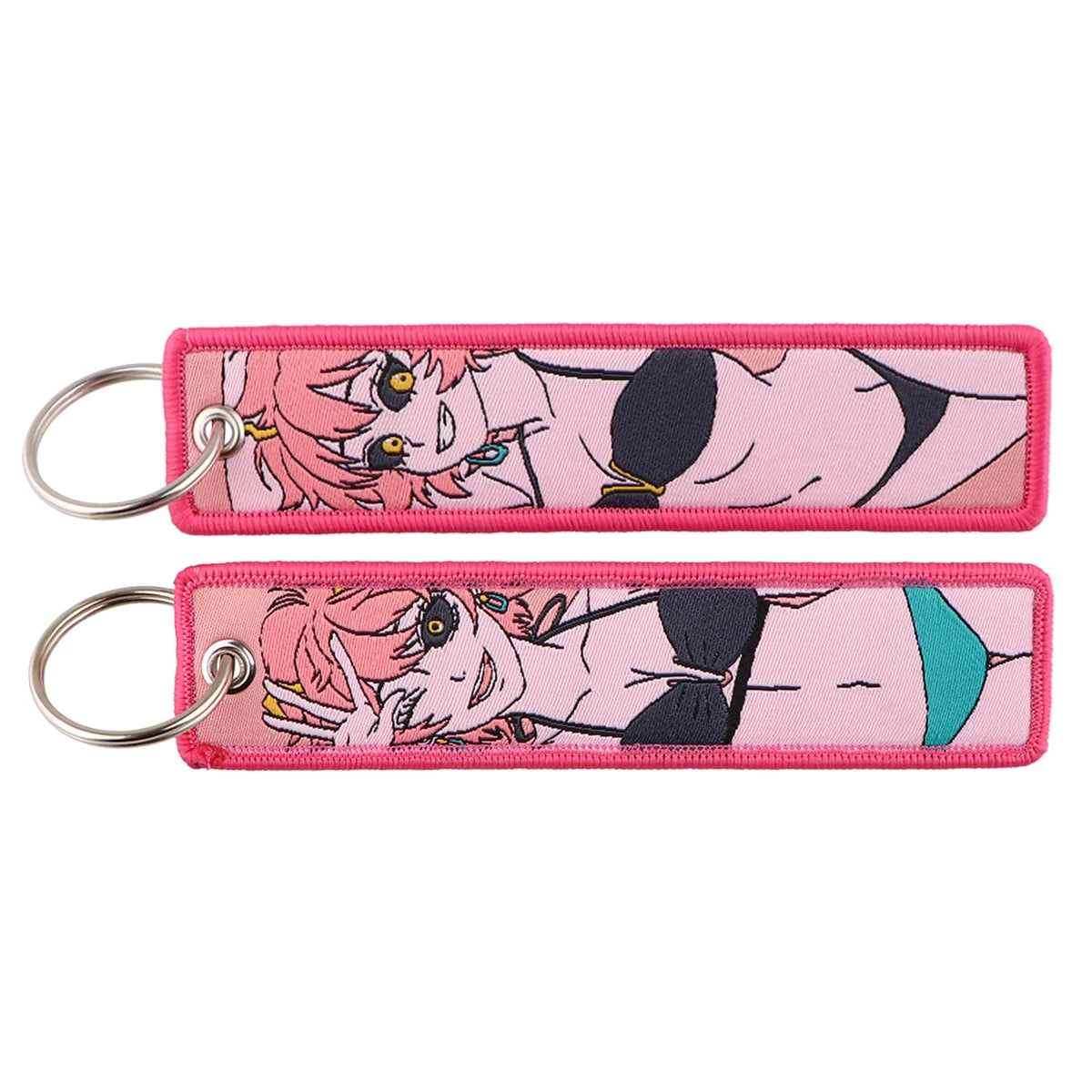 Llavero de anime bordado