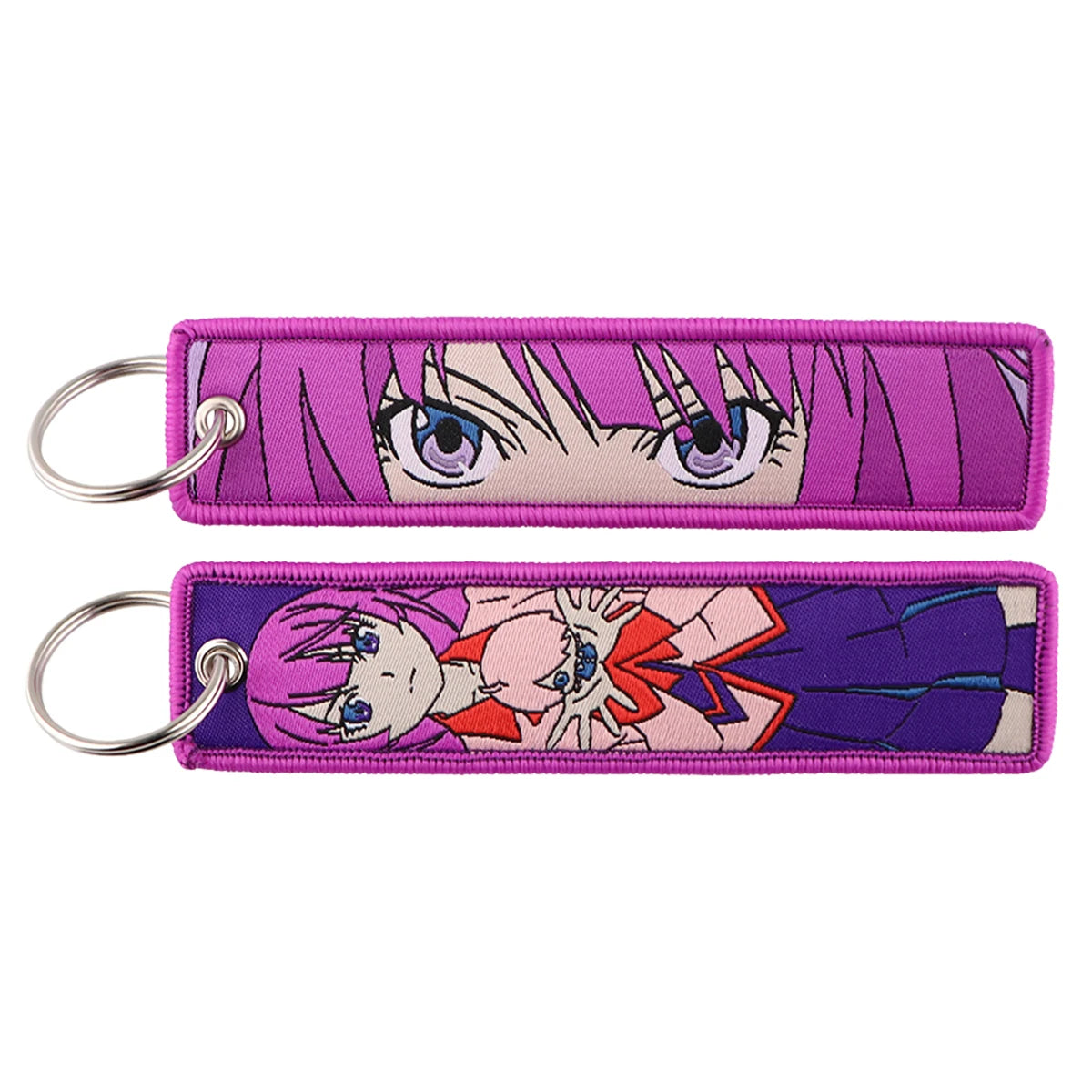 Llavero de anime bordado