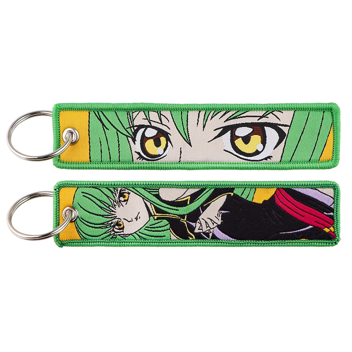 Llavero de anime bordado