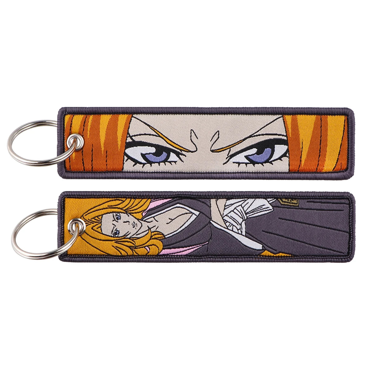 Llavero de anime bordado