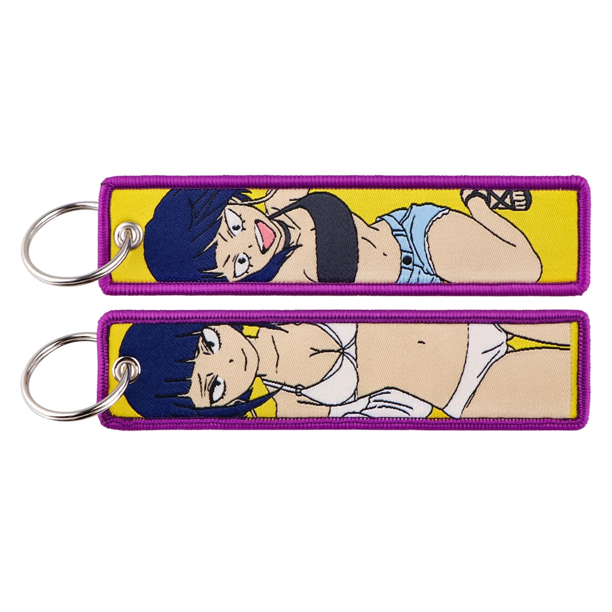 Llavero de anime bordado