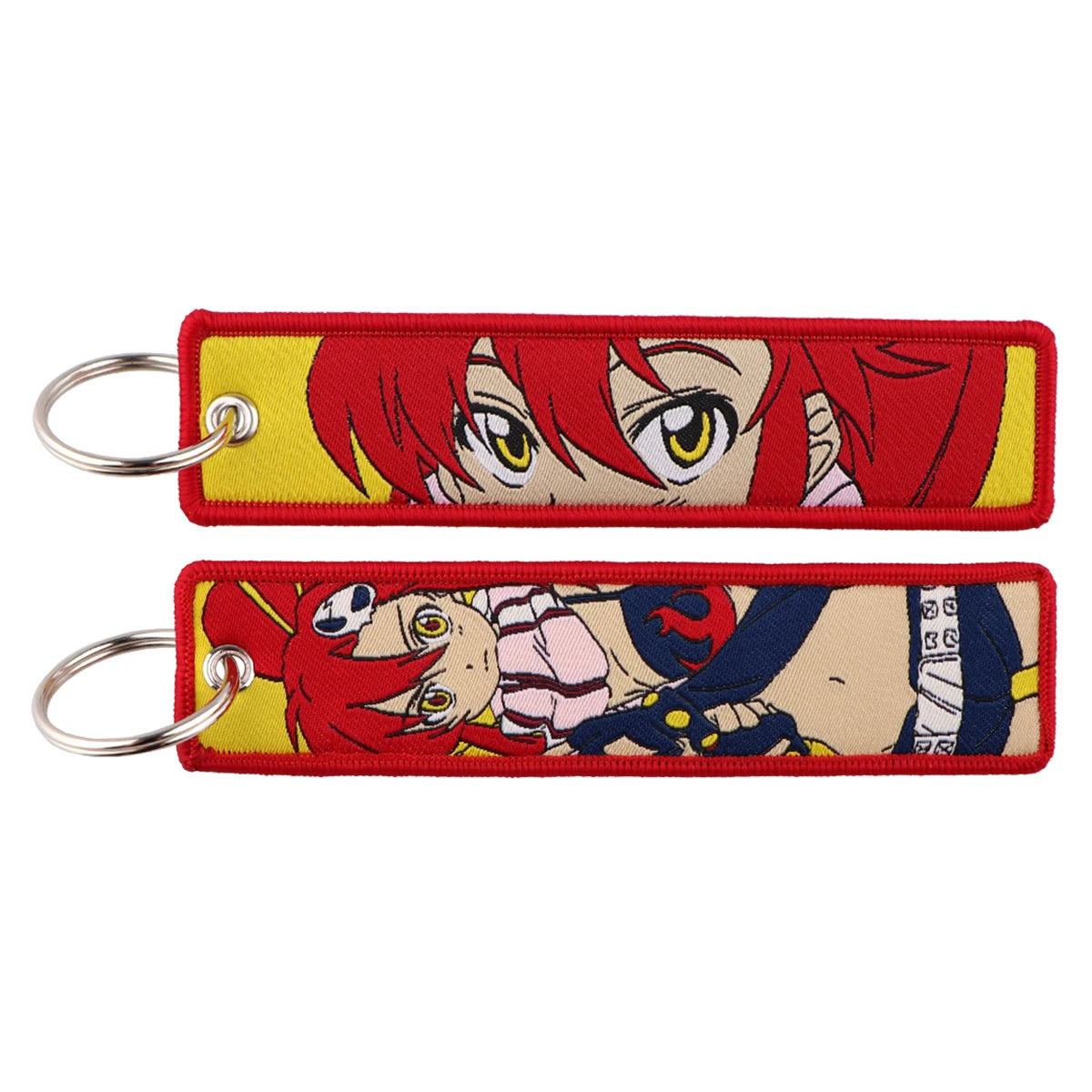 Llavero de anime bordado