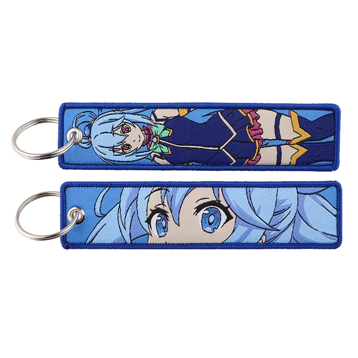 Llavero de anime bordado