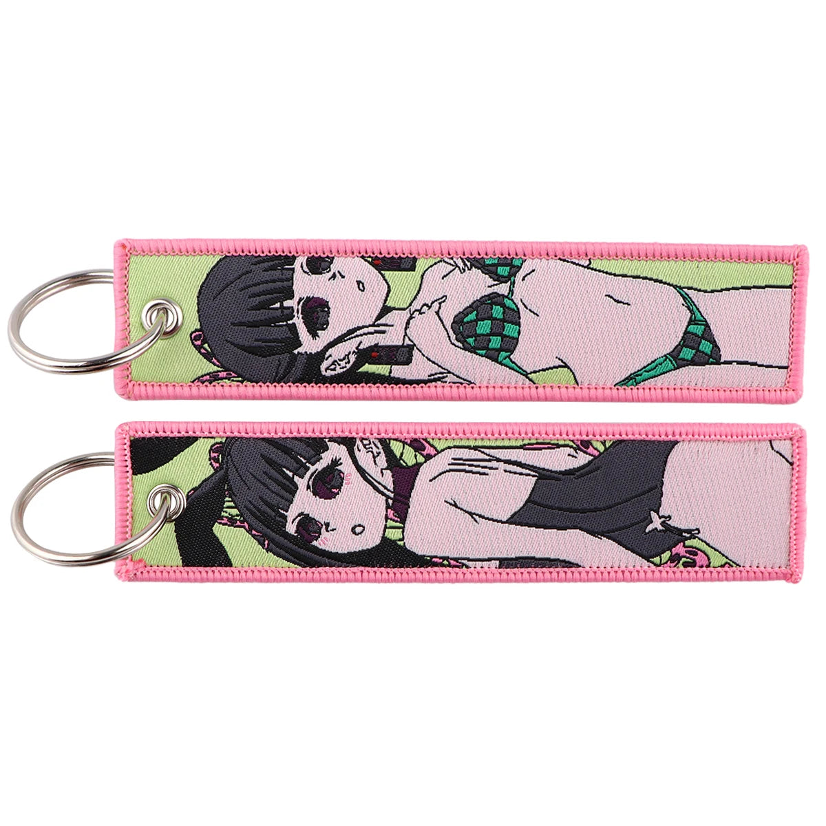 Llavero de anime bordado