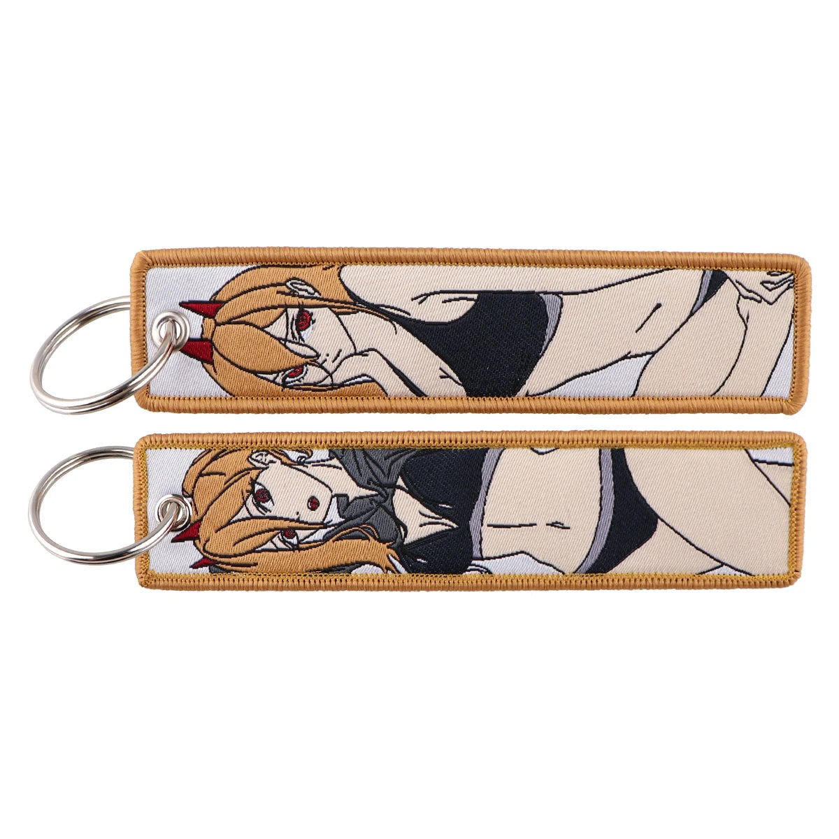 Llavero de anime bordado