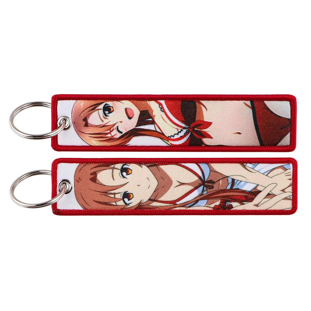 Llavero de anime bordado