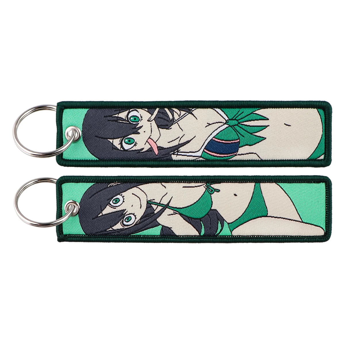 Llavero de anime bordado