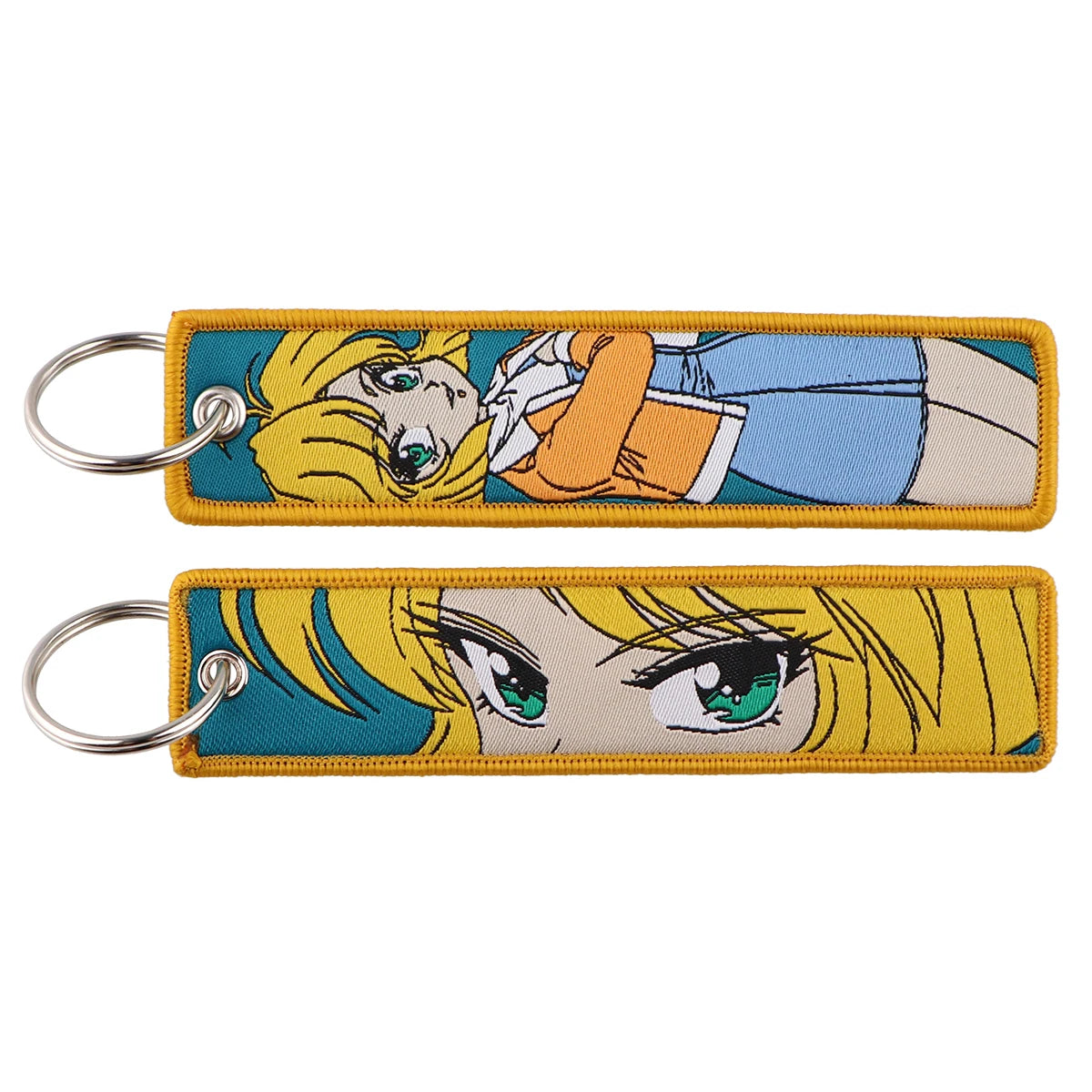 Llavero de anime bordado