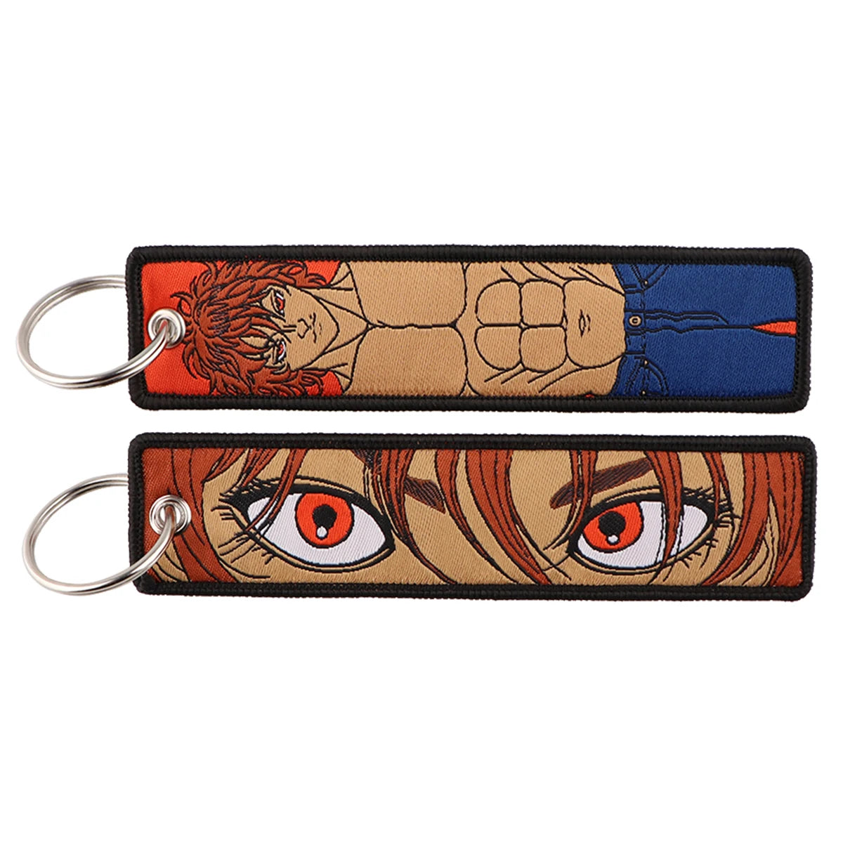 Llavero de anime bordado
