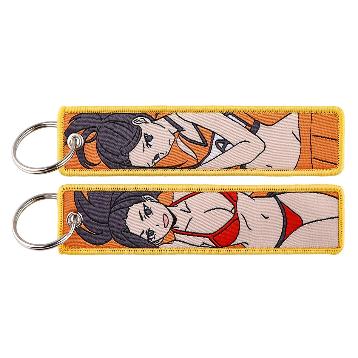 Llavero de anime bordado