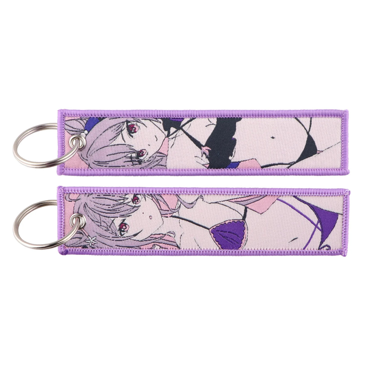 Llavero de anime bordado