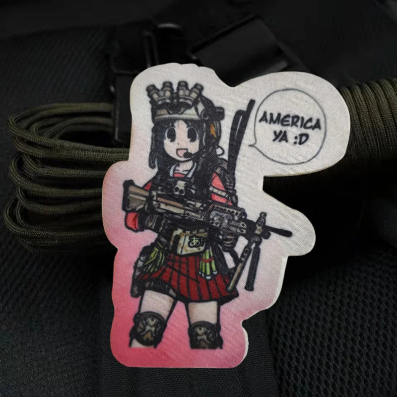 Funny Army Anime Girl Meme Patch