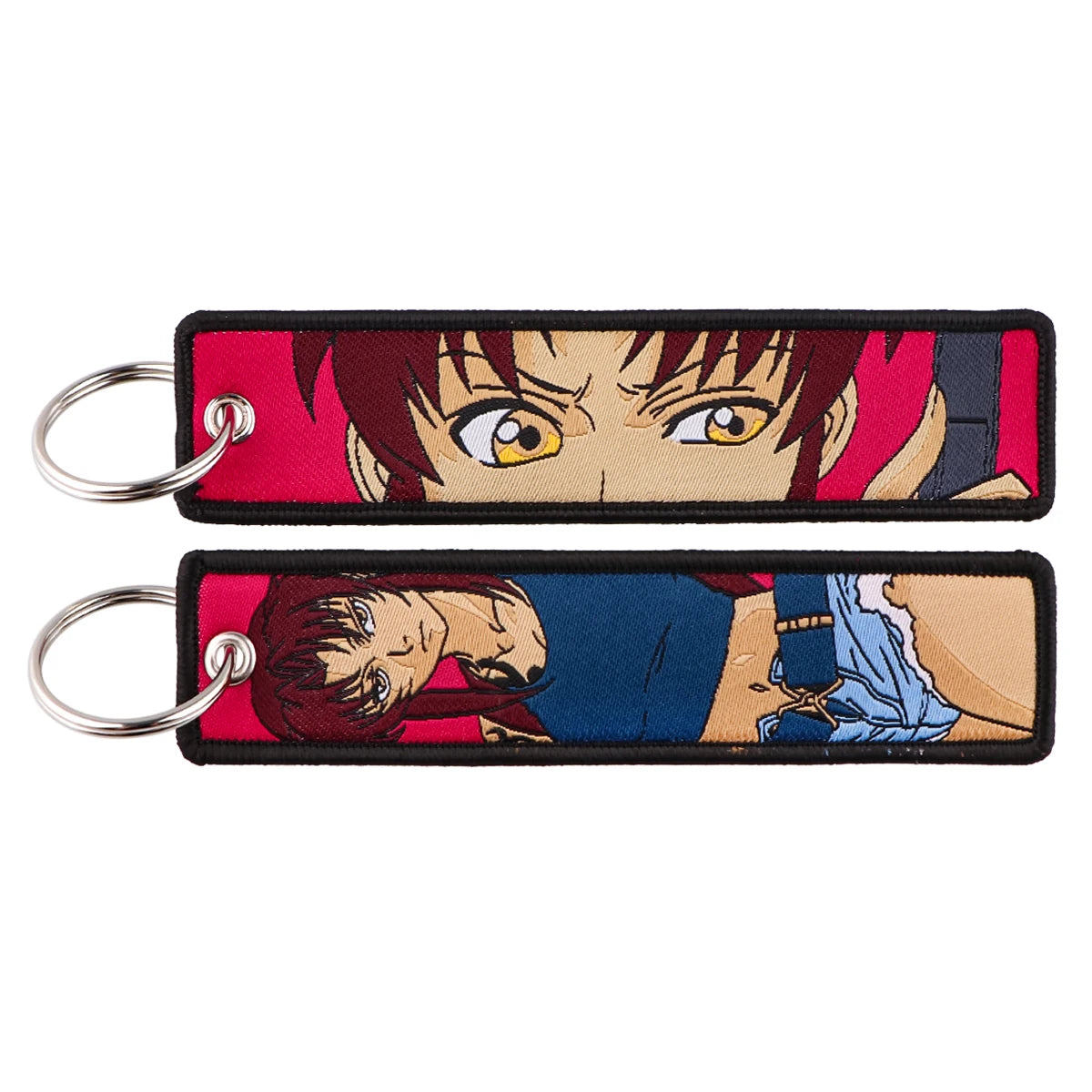 Llavero de anime bordado