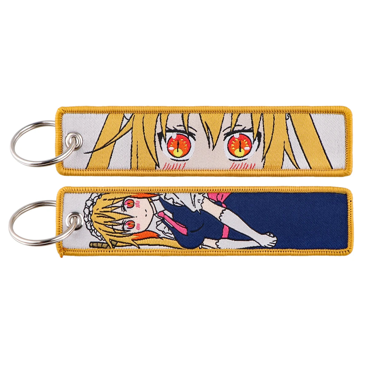 Llavero de anime bordado