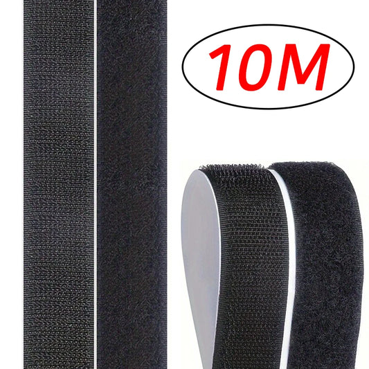 1-10M Velcro Self Adhesive Tape Double Sided Roll for Patches (Strong Glue)